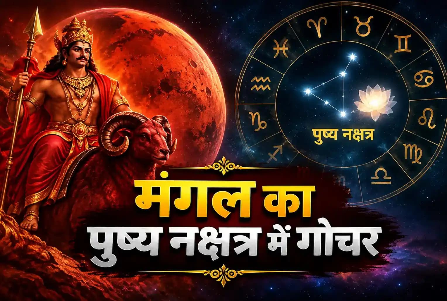 मंगल का पुष्य नक्षत्र में गोचर : 4 राशियों के लिए खुलेंगे सफलता के नए रास्ते