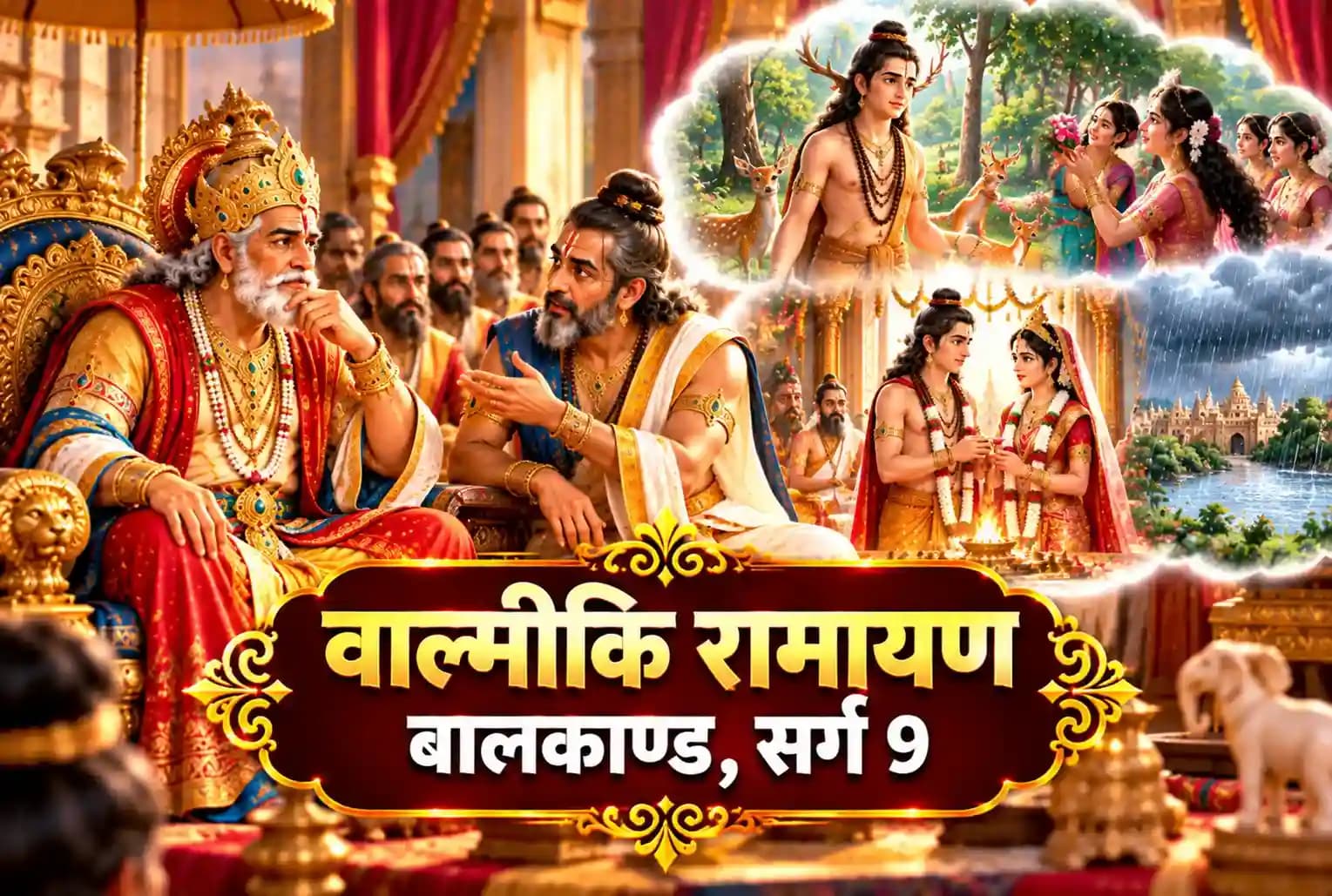 वाल्मीकि रामायण, बालकाण्ड, सर्ग 9 : सुमन्त्र का दशरथ को ऋष्यशृंग मुनि को बुलाने की सलाह और शान्ता से विवाह का प्रसंग सुनाना