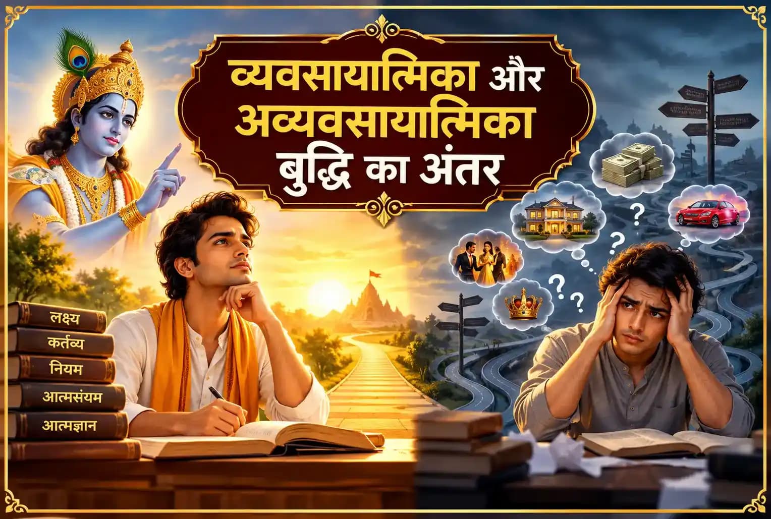 व्यवसायात्मिका और अव्यवसायात्मिका बुद्धि का अंतर समझिये !